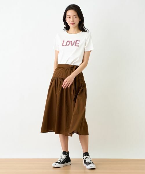 CARA O CRUZ / キャラ・オ・クルス ミニ・ひざ丈スカート | 洗える ベルト付きギャザースカート | 詳細12