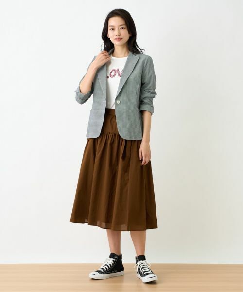 CARA O CRUZ / キャラ・オ・クルス ミニ・ひざ丈スカート | 洗える ベルト付きギャザースカート | 詳細13