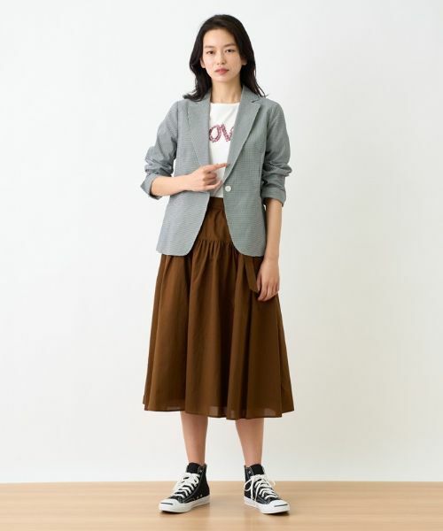 CARA O CRUZ / キャラ・オ・クルス ミニ・ひざ丈スカート | 洗える ベルト付きギャザースカート | 詳細15