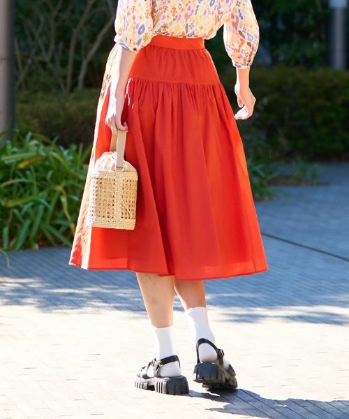 CARA O CRUZ / キャラ・オ・クルス ミニ・ひざ丈スカート | 洗える ベルト付きギャザースカート | 詳細18