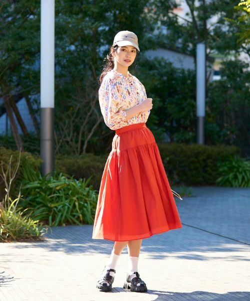 CARA O CRUZ / キャラ・オ・クルス ミニ・ひざ丈スカート | 洗える ベルト付きギャザースカート | 詳細19