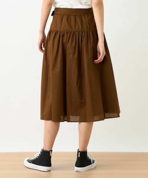 CARA O CRUZ / キャラ・オ・クルス ミニ・ひざ丈スカート | 洗える ベルト付きギャザースカート | 詳細2