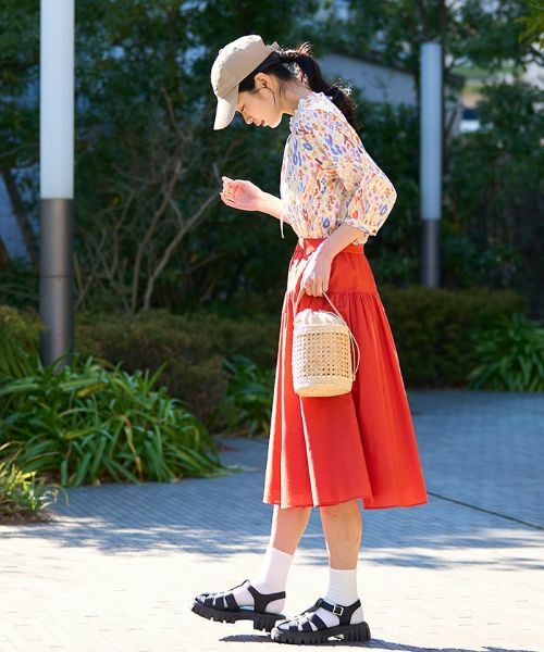 CARA O CRUZ / キャラ・オ・クルス ミニ・ひざ丈スカート | 洗える ベルト付きギャザースカート | 詳細21