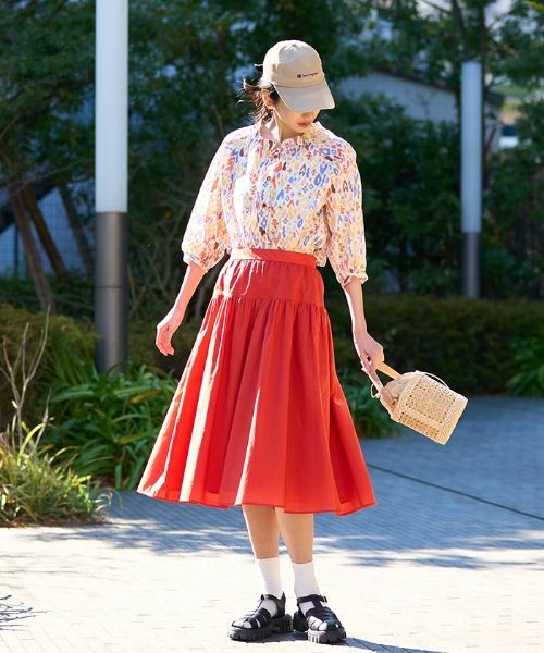 CARA O CRUZ / キャラ・オ・クルス ミニ・ひざ丈スカート | 洗える ベルト付きギャザースカート | 詳細22