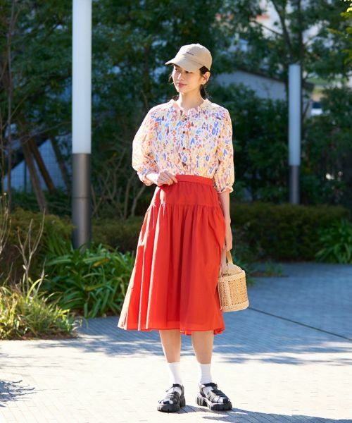 CARA O CRUZ / キャラ・オ・クルス ミニ・ひざ丈スカート | 洗える ベルト付きギャザースカート | 詳細23