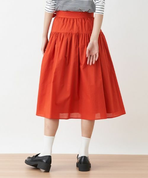 CARA O CRUZ / キャラ・オ・クルス ミニ・ひざ丈スカート | 洗える ベルト付きギャザースカート | 詳細26