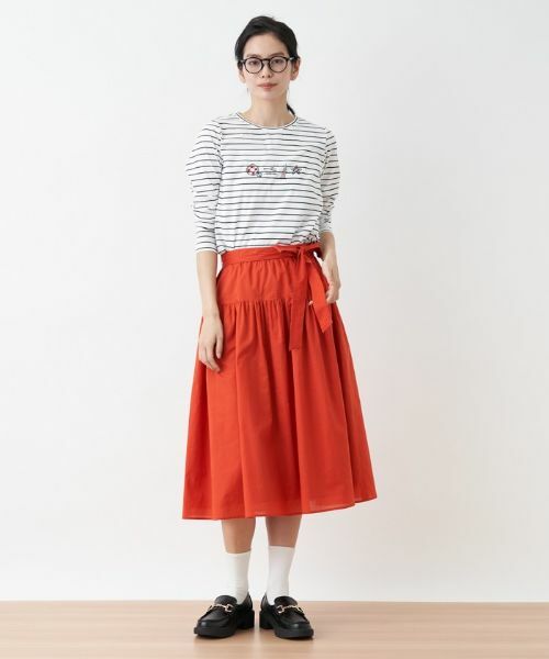 CARA O CRUZ / キャラ・オ・クルス ミニ・ひざ丈スカート | 洗える ベルト付きギャザースカート | 詳細27