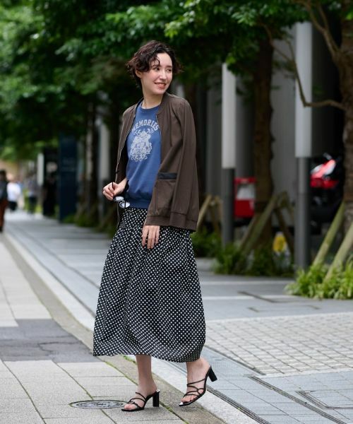 CARA O CRUZ / キャラ・オ・クルス ミニ・ひざ丈スカート | 洗える ウエスト伸縮ドットスカート | 詳細1