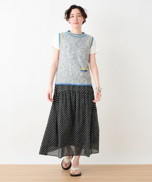 CARA O CRUZ / キャラ・オ・クルス ミニ・ひざ丈スカート | 洗える ウエスト伸縮ドットスカート | 詳細11
