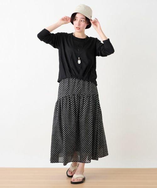 CARA O CRUZ / キャラ・オ・クルス ミニ・ひざ丈スカート | 洗える ウエスト伸縮ドットスカート | 詳細13
