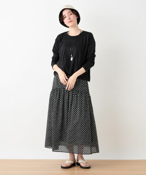 CARA O CRUZ / キャラ・オ・クルス ミニ・ひざ丈スカート | 洗える ウエスト伸縮ドットスカート | 詳細14