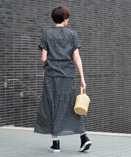 CARA O CRUZ / キャラ・オ・クルス ミニ・ひざ丈スカート | 洗える ウエスト伸縮ドットスカート | 詳細17