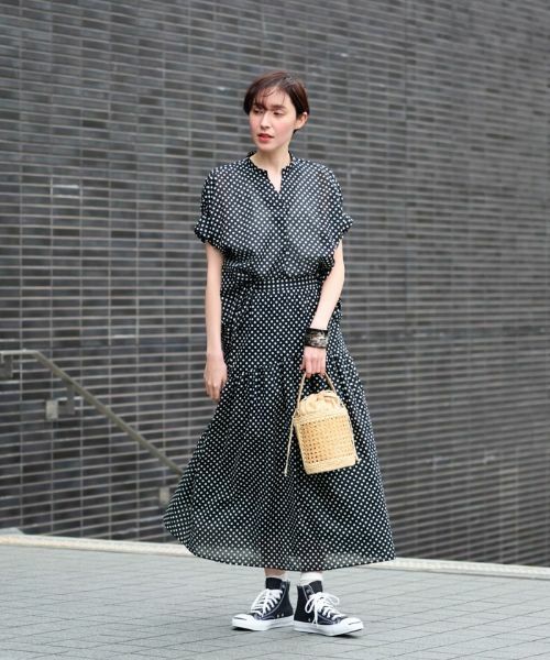 CARA O CRUZ / キャラ・オ・クルス ミニ・ひざ丈スカート | 洗える ウエスト伸縮ドットスカート | 詳細20