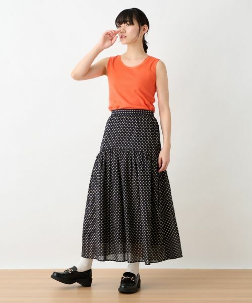 CARA O CRUZ / キャラ・オ・クルス ミニ・ひざ丈スカート | 洗える ウエスト伸縮ドットスカート | 詳細22