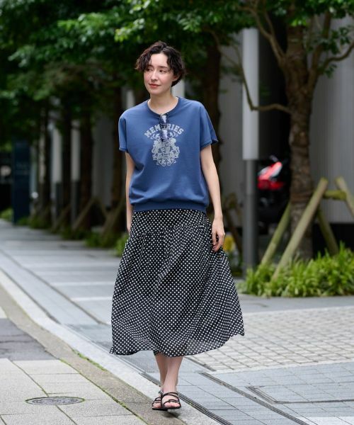 CARA O CRUZ / キャラ・オ・クルス ミニ・ひざ丈スカート | 洗える ウエスト伸縮ドットスカート | 詳細3