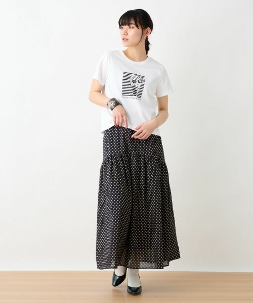 CARA O CRUZ / キャラ・オ・クルス ミニ・ひざ丈スカート | 洗える ウエスト伸縮ドットスカート | 詳細30