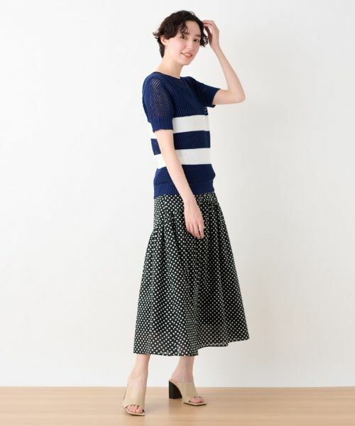 CARA O CRUZ / キャラ・オ・クルス ミニ・ひざ丈スカート | 洗える ウエスト伸縮ドットスカート | 詳細5