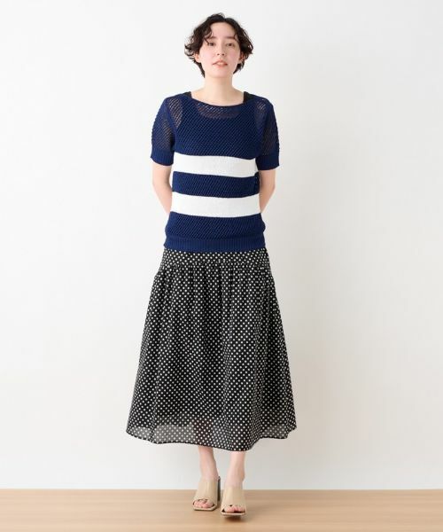CARA O CRUZ / キャラ・オ・クルス ミニ・ひざ丈スカート | 洗える ウエスト伸縮ドットスカート | 詳細6