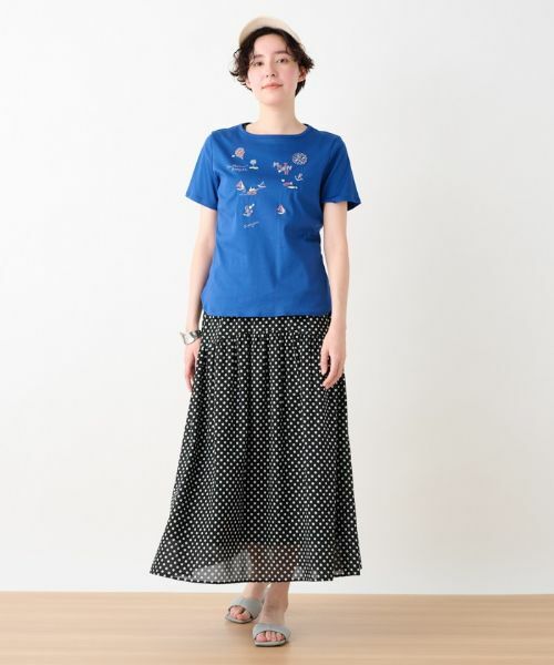 CARA O CRUZ / キャラ・オ・クルス ミニ・ひざ丈スカート | 洗える ウエスト伸縮ドットスカート | 詳細8