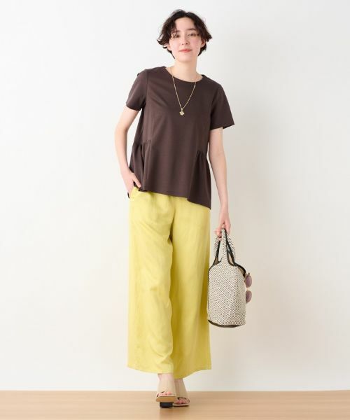 CARA O CRUZ / キャラ・オ・クルス カットソー | 洗える ペプラム切替Tシャツ | 詳細12