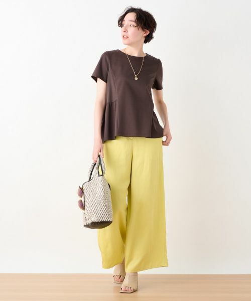 CARA O CRUZ / キャラ・オ・クルス カットソー | 洗える ペプラム切替Tシャツ | 詳細13