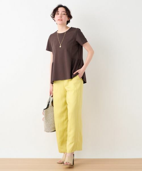 CARA O CRUZ / キャラ・オ・クルス カットソー | 洗える ペプラム切替Tシャツ | 詳細14