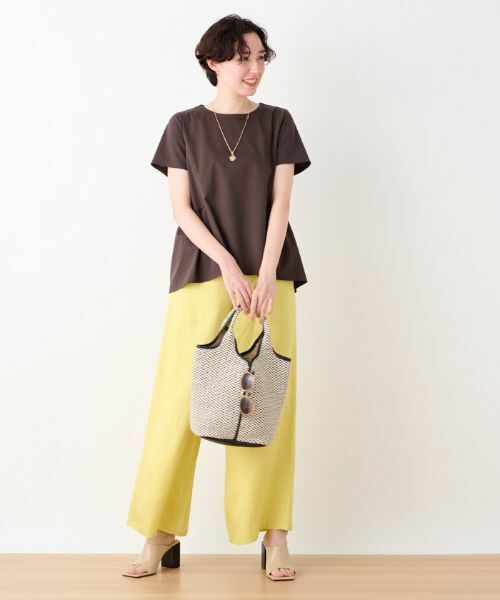 CARA O CRUZ / キャラ・オ・クルス カットソー | 洗える ペプラム切替Tシャツ | 詳細15