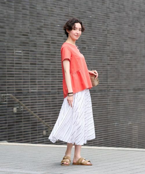 CARA O CRUZ / キャラ・オ・クルス カットソー | 洗える ペプラム切替Tシャツ | 詳細3