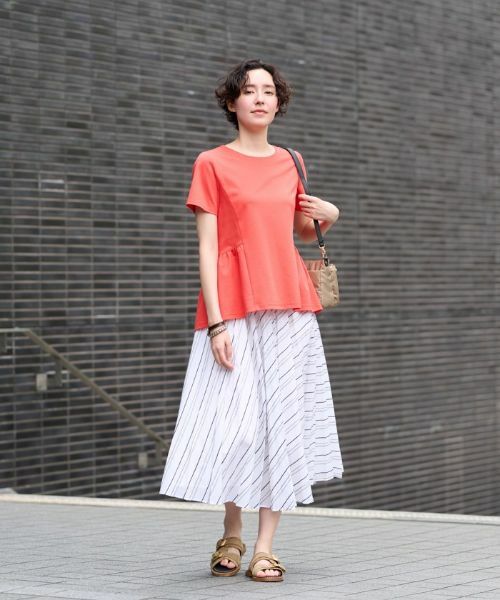 CARA O CRUZ / キャラ・オ・クルス カットソー | 洗える ペプラム切替Tシャツ | 詳細7