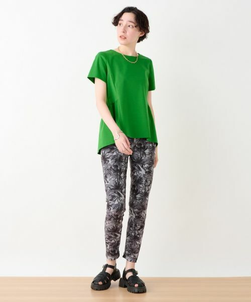 CARA O CRUZ / キャラ・オ・クルス カットソー | 洗える ペプラム切替Tシャツ | 詳細9