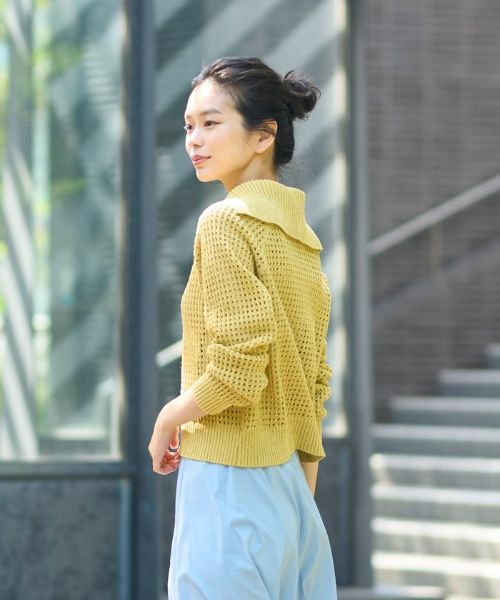 CARA O CRUZ / キャラ・オ・クルス ニット・セーター | 洗える ステンカラーニット | 詳細1