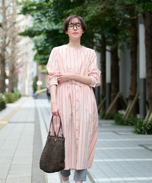 CARA O CRUZ / キャラ・オ・クルス ドレス | 洗える ストライプワンピース | 詳細1