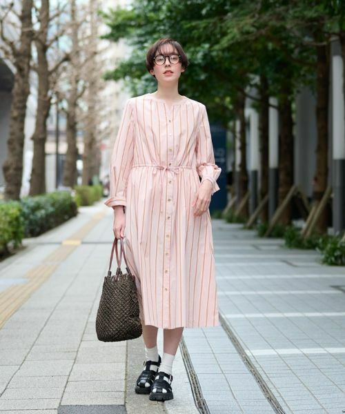 CARA O CRUZ / キャラ・オ・クルス ドレス | 洗える ストライプワンピース | 詳細3