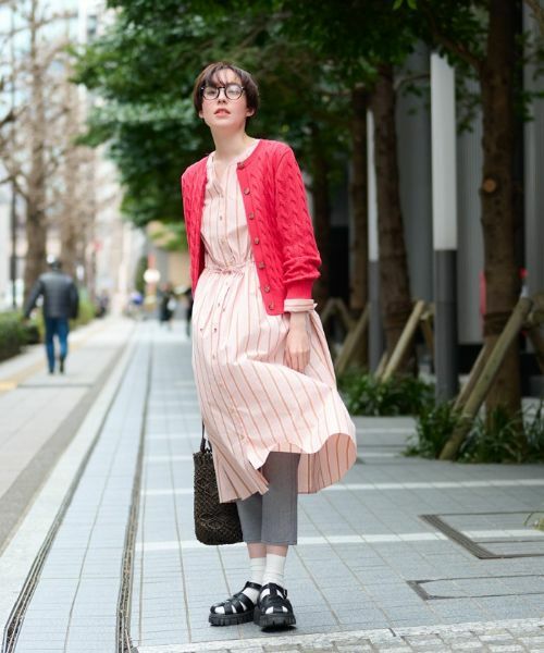 CARA O CRUZ / キャラ・オ・クルス ドレス | 洗える ストライプワンピース | 詳細6