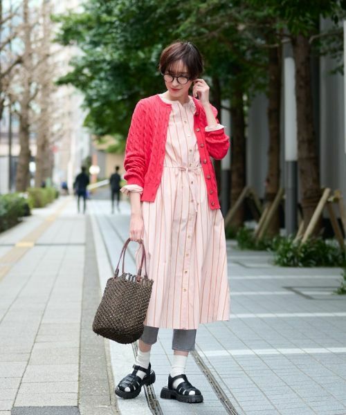 CARA O CRUZ / キャラ・オ・クルス ドレス | 洗える ストライプワンピース | 詳細7