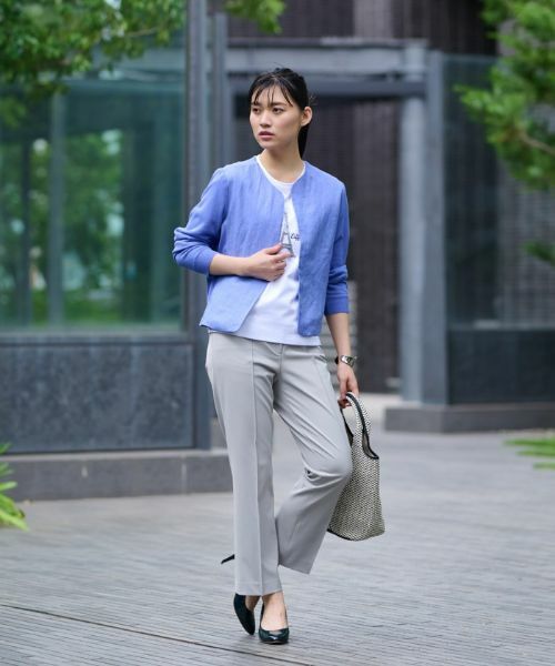 CARA O CRUZ / キャラ・オ・クルス カーディガン・ボレロ | 麻とニットの異素材MIXジャケット | 詳細11