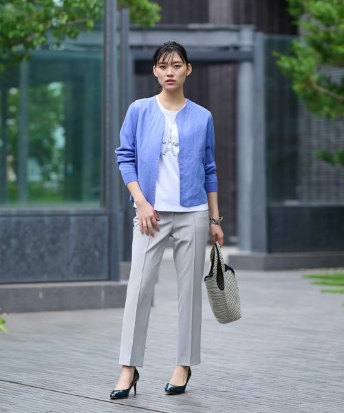 CARA O CRUZ / キャラ・オ・クルス カーディガン・ボレロ | 麻とニットの異素材MIXジャケット | 詳細12