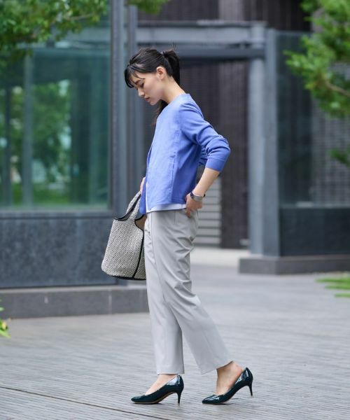 CARA O CRUZ / キャラ・オ・クルス カーディガン・ボレロ | 麻とニットの異素材MIXジャケット | 詳細15