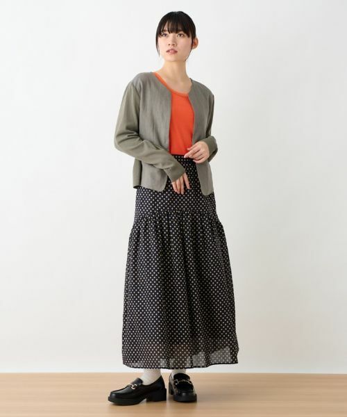 CARA O CRUZ / キャラ・オ・クルス カーディガン・ボレロ | 麻とニットの異素材MIXジャケット | 詳細22