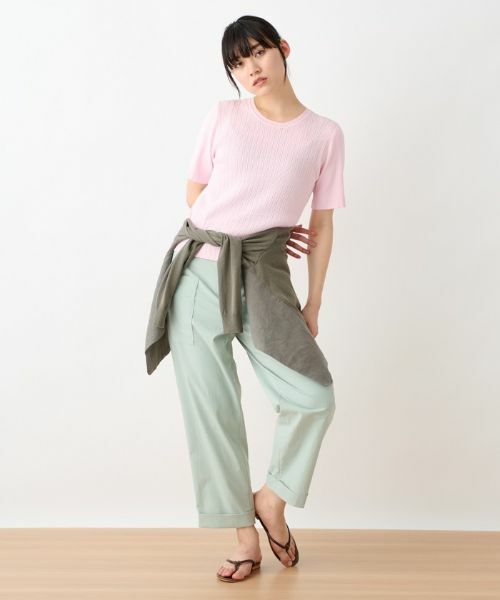 CARA O CRUZ / キャラ・オ・クルス カーディガン・ボレロ | 麻とニットの異素材MIXジャケット | 詳細26