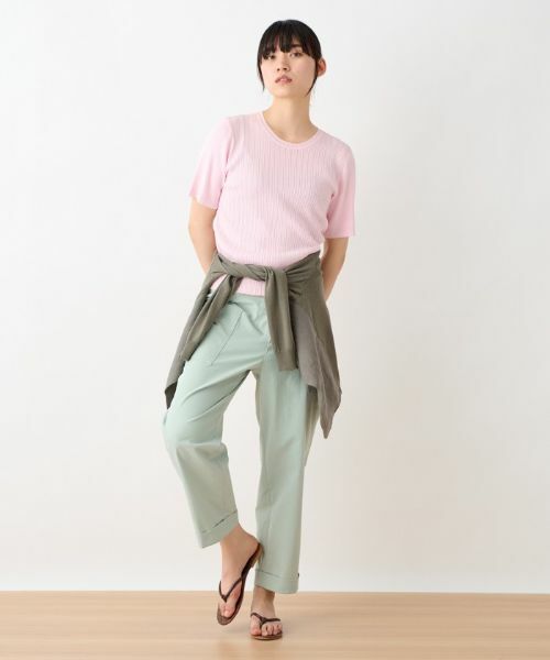 CARA O CRUZ / キャラ・オ・クルス カーディガン・ボレロ | 麻とニットの異素材MIXジャケット | 詳細27