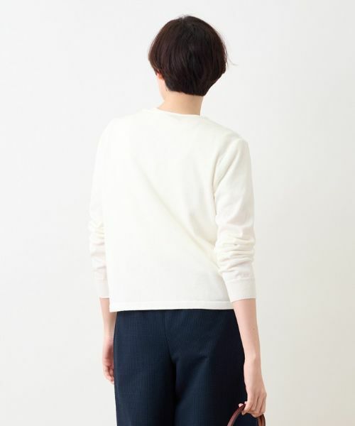 CARA O CRUZ / キャラ・オ・クルス カーディガン・ボレロ | 麻とニットの異素材MIXジャケット | 詳細29