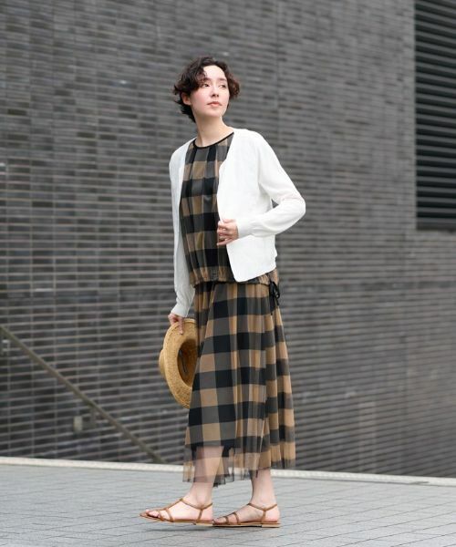 CARA O CRUZ / キャラ・オ・クルス カーディガン・ボレロ | 麻とニットの異素材MIXジャケット | 詳細3