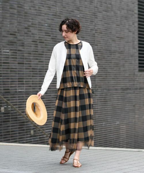 CARA O CRUZ / キャラ・オ・クルス カーディガン・ボレロ | 麻とニットの異素材MIXジャケット | 詳細4