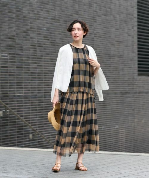 CARA O CRUZ / キャラ・オ・クルス カーディガン・ボレロ | 麻とニットの異素材MIXジャケット | 詳細7