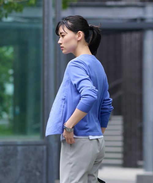 CARA O CRUZ / キャラ・オ・クルス カーディガン・ボレロ | 麻とニットの異素材MIXジャケット | 詳細9