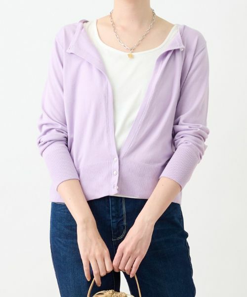 CARA O CRUZ / キャラ・オ・クルス カーディガン・ボレロ | パール調ボタンカーディガン | 詳細13