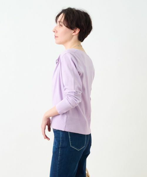 CARA O CRUZ / キャラ・オ・クルス カーディガン・ボレロ | パール調ボタンカーディガン | 詳細8