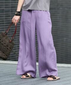 CARA O CRUZ / キャラ・オ・クルス その他パンツ | 後ろウエストゴムワイドパンツ