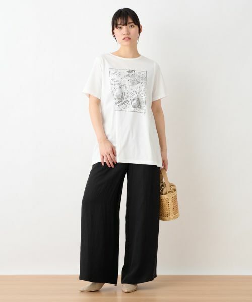 CARA O CRUZ / キャラ・オ・クルス その他パンツ | 後ろウエストゴムワイドパンツ | 詳細13